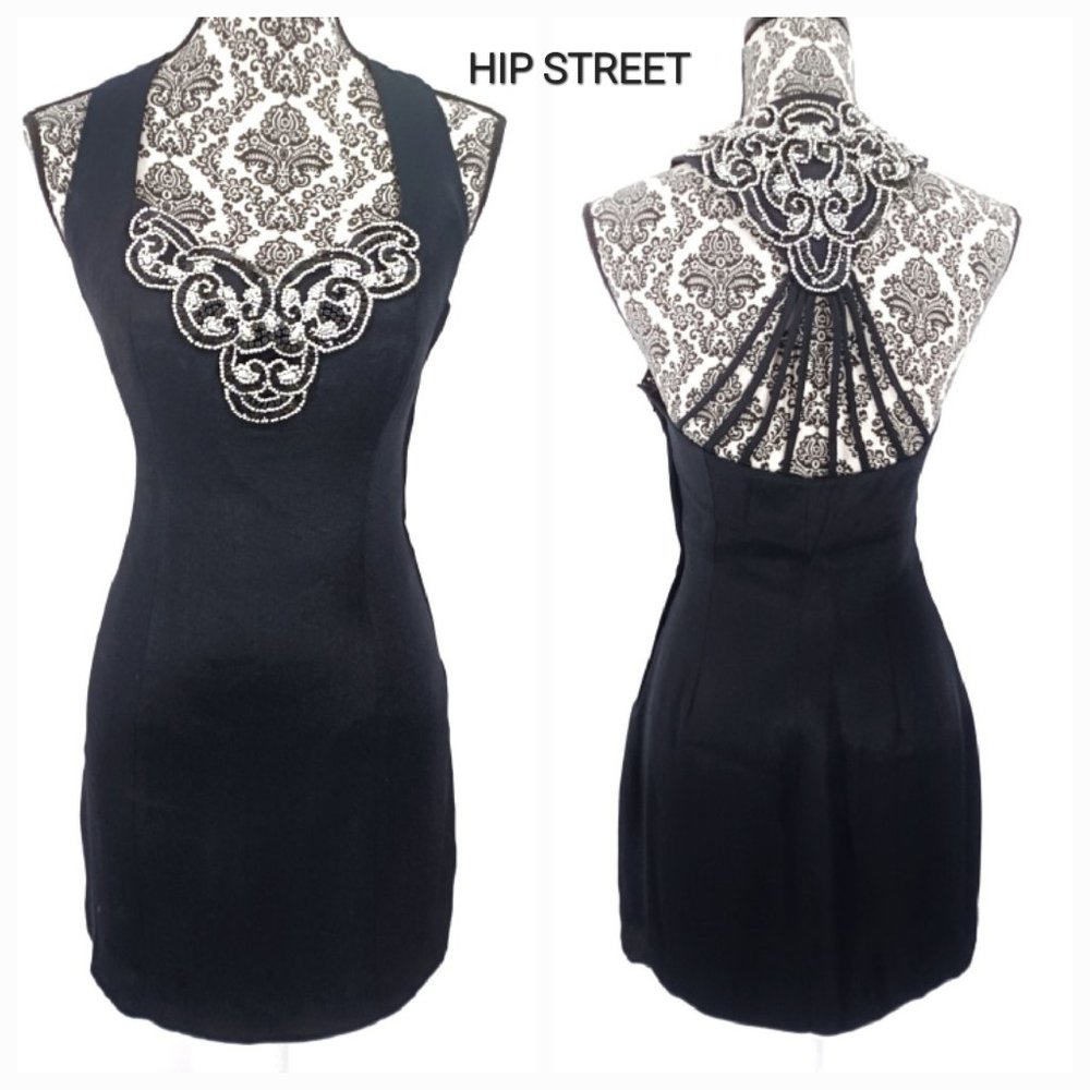 ALFRED ANGELO Dress VINTAGE 80s FLIRTATIONS Sequin Bead Party Prom 12